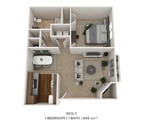 Floor plan One Bedroom