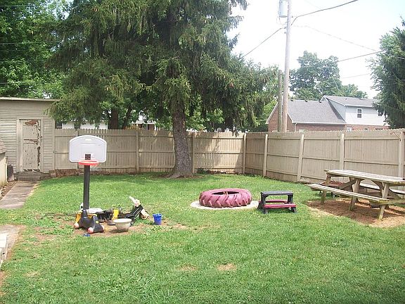 fenced in back yard
