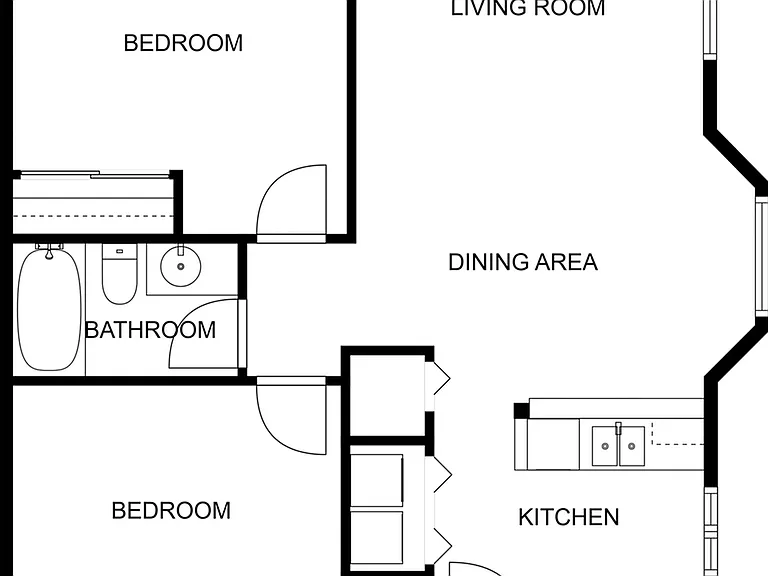 2621 W Maplewood Ave 2 bed_1 bath Floor Plan 2621 W Maplewood Ave 2 bed_1 bath Floor Plan