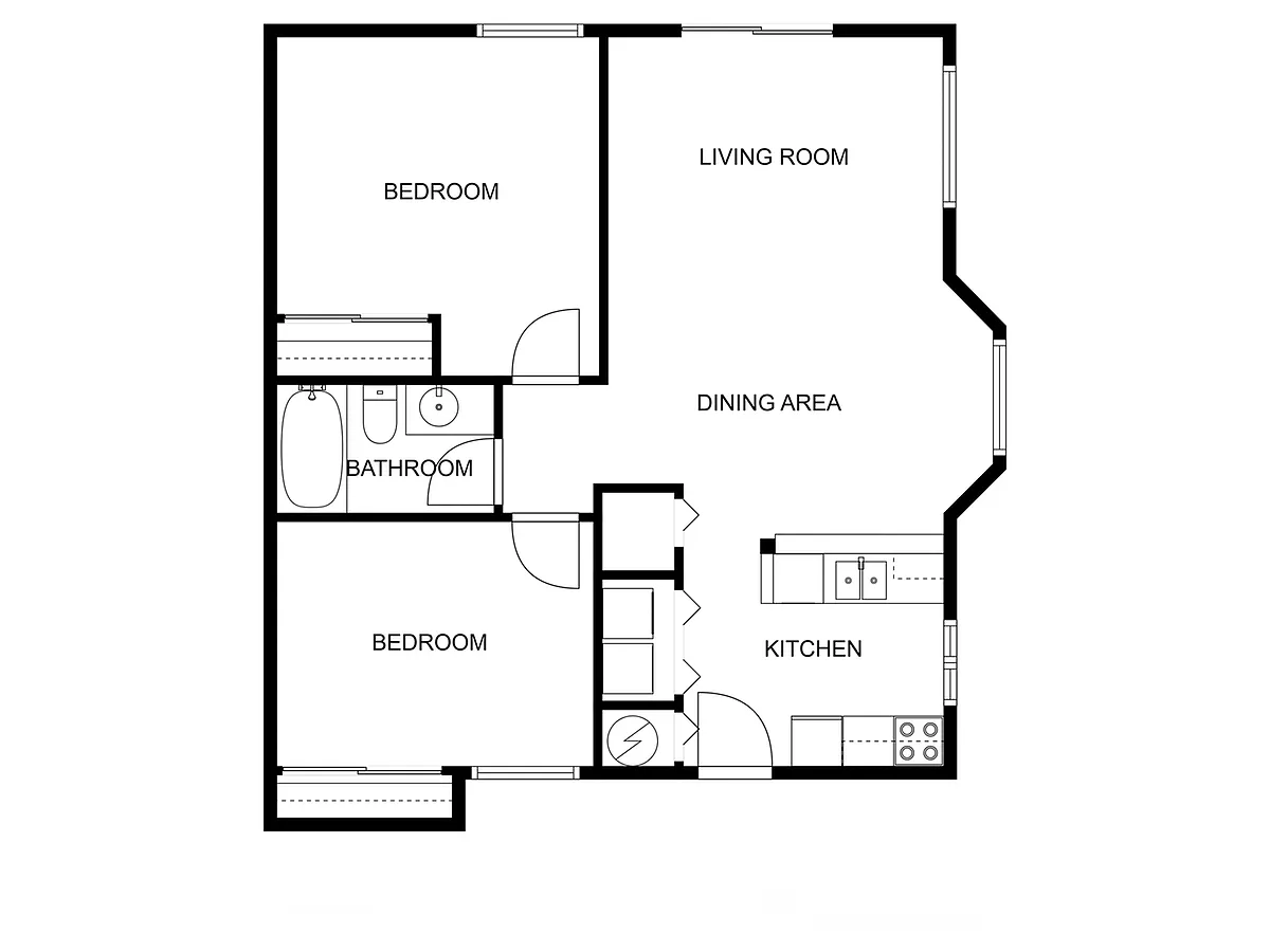 Floor plan 2 X 1