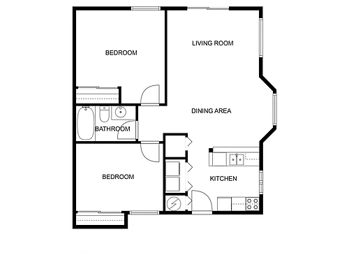 Floor plan 2 X 1