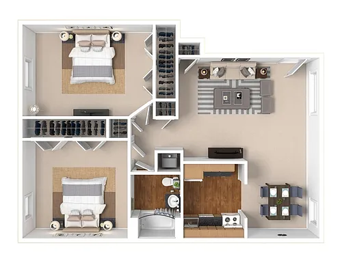 Floor plan 2x1 750 SF