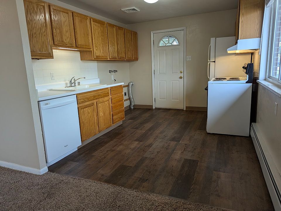 New LVP kitchen floor with dishwasher, washer dryer hookups