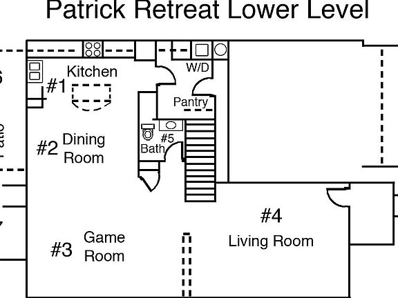 lower: 3/4 bath including a shower upper: 2 baths with tub/shower 1 bath 3/4 including a shower