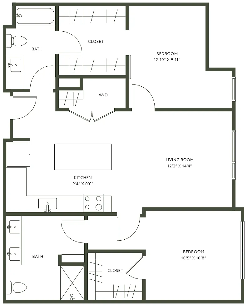 Floor plan 2X2