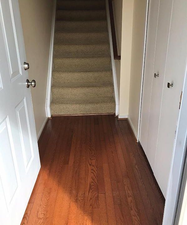 Hardwood floor in the foyer.