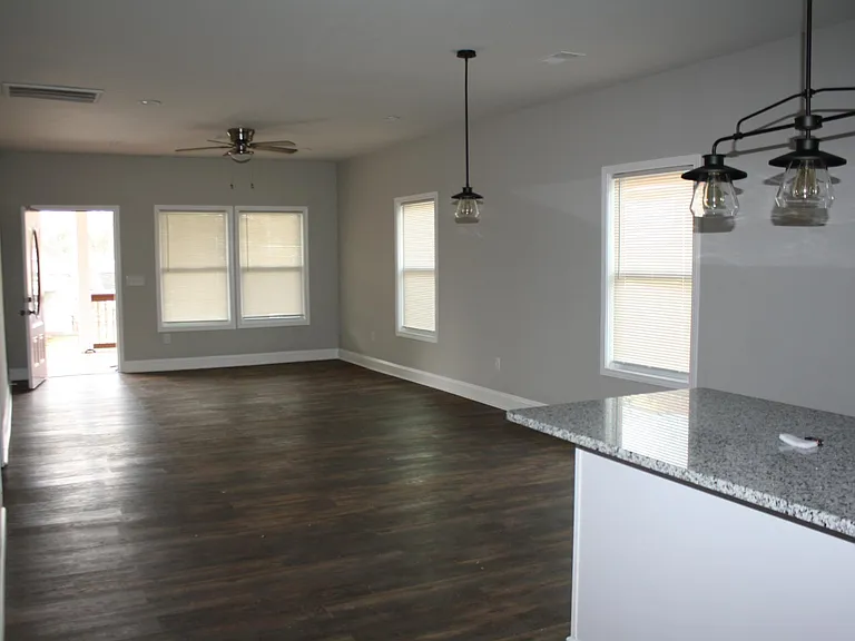 Open Living, Dining and Kitchen Area