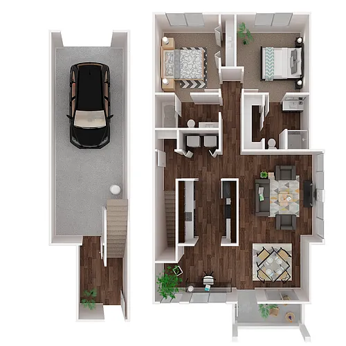 Floor plan Mazama 2x2