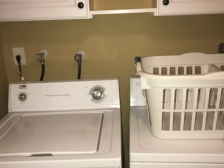 washer and dryer inside unit
