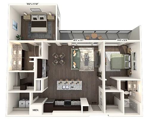 Floor plan B3-1263-E
