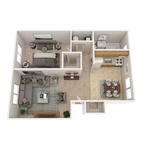 Floor plan One Bedroom