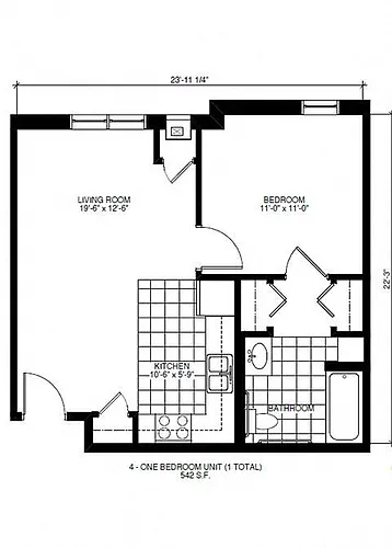 Floor plan One Bedroom