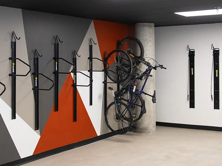 Apartment community bike storage at Griffis Cherry Creek in Denver, Colorado. .