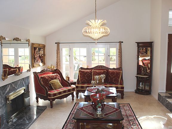 Living Rm. Marble Fireplace