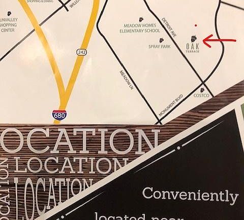 Convenient location, easy access to shops, restaurants and highway 680/242.