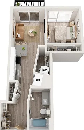 Plan A1 | 1 bedroom, 1 bathroom Plan A1 | 1 bedroom, 1 bathroom