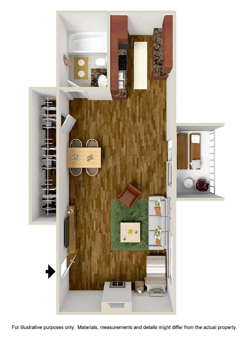 Floor plan 2 Bedroom 2 Bath