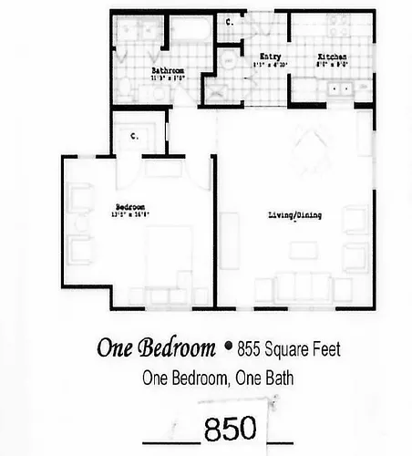 Floor plan 1 Bedroom