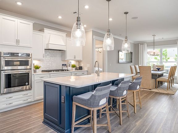 Luxurious kitchen with stainless steel appliances and tile backsplash - Model Representation