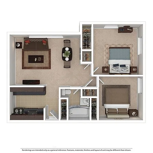Floor plan 2 Bedroom Jr