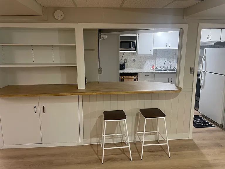 Living room into kitchen
