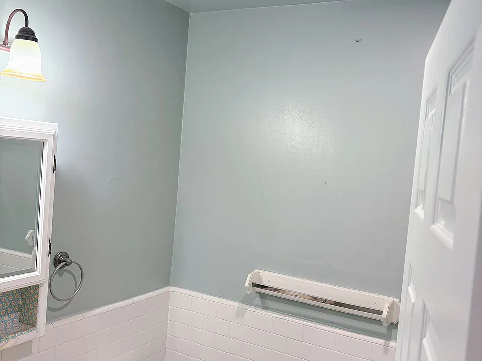 Bathroom with heater