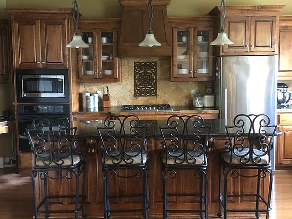 Kitchen and island