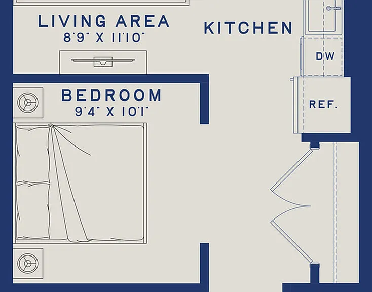S5 | Studio | 554 sf S5 | Studio | 554 sf