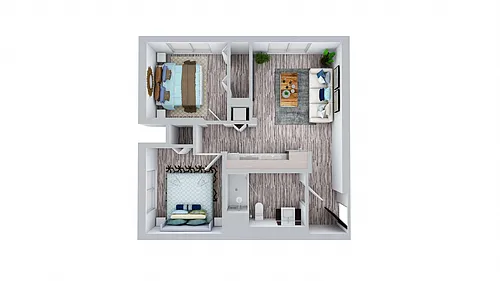 Floor plan Two Bedrooms (C2)