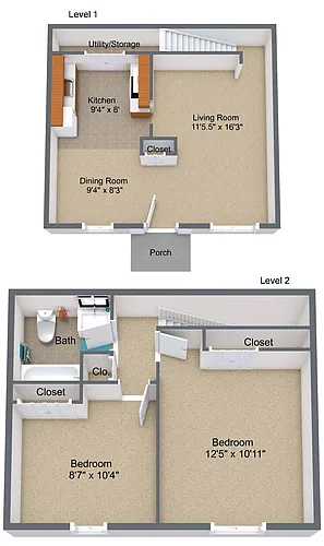 Floor plan Two Bedroom