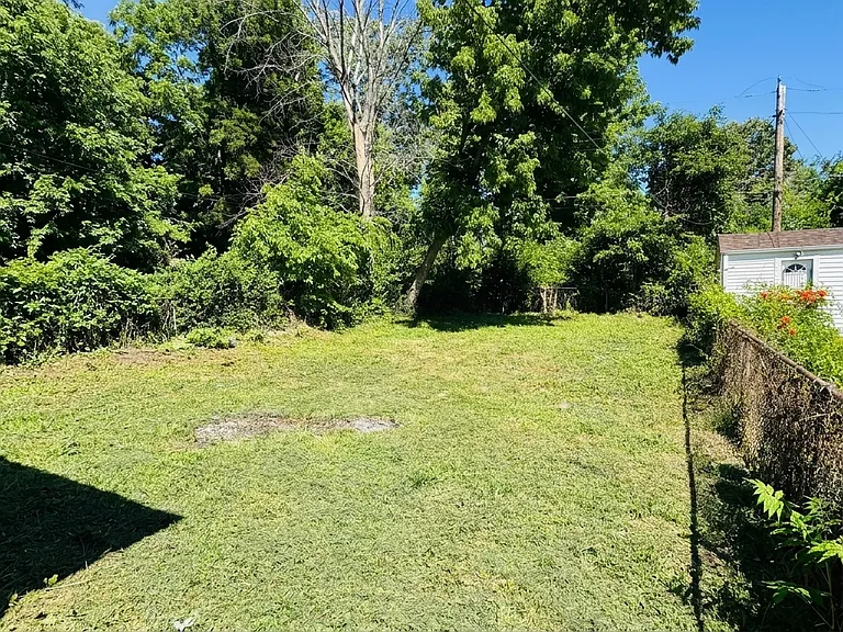 Fenced backyard