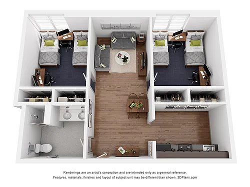 Floor plan B5 Floor Plan (Double Occupancy*)
