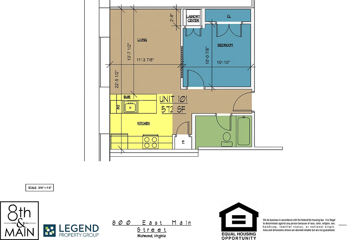 Floor plan 8th and Main 101
