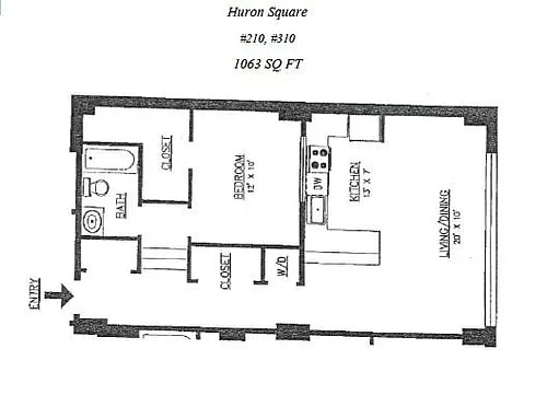 Floor plan Huron 1C