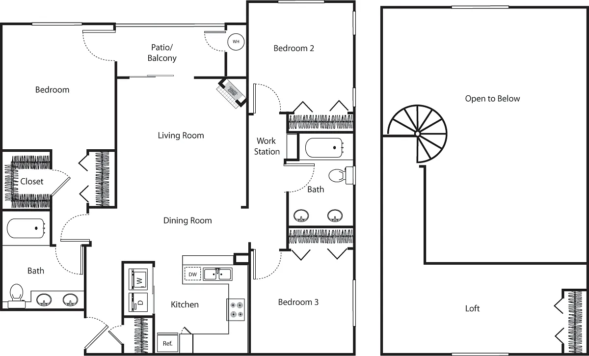Floor plan Riviera with Loft