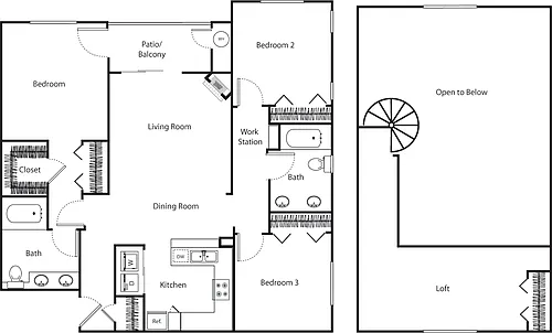 Floor plan Riviera with Loft
