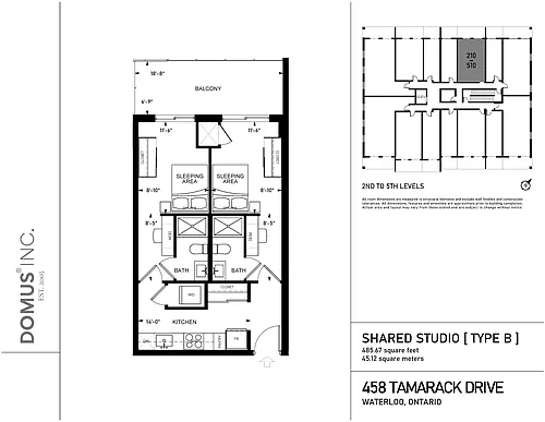 Floor plan Shared Studio B