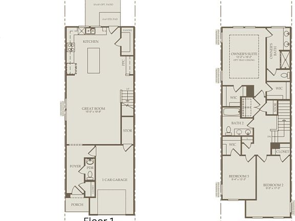 Floor Plan Level 1 and Floor Plan Level 2