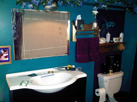 Downstairs bath (willing to paint to neutral color)