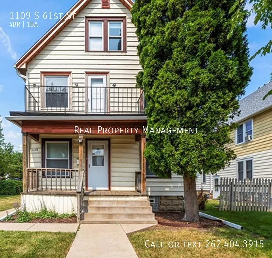 Spacious Upper Duplex for Rent 1109 S 61st St, Milwaukee, WI 53214 — Photo 1