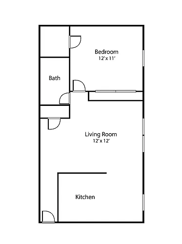Floor plan 1 Bed / 1 Bath - TA