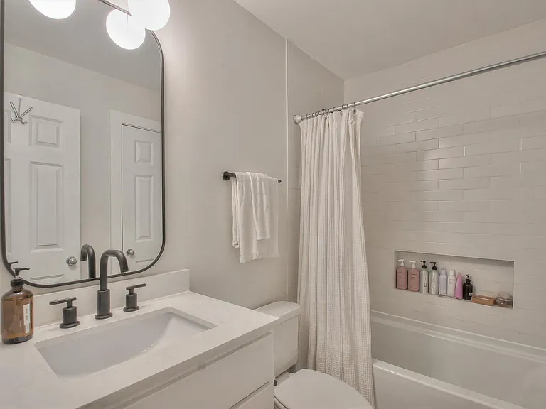Built-in shower shelving