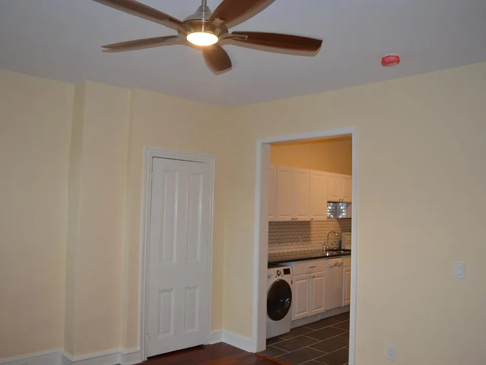 Living Room with Ceiling Fan.