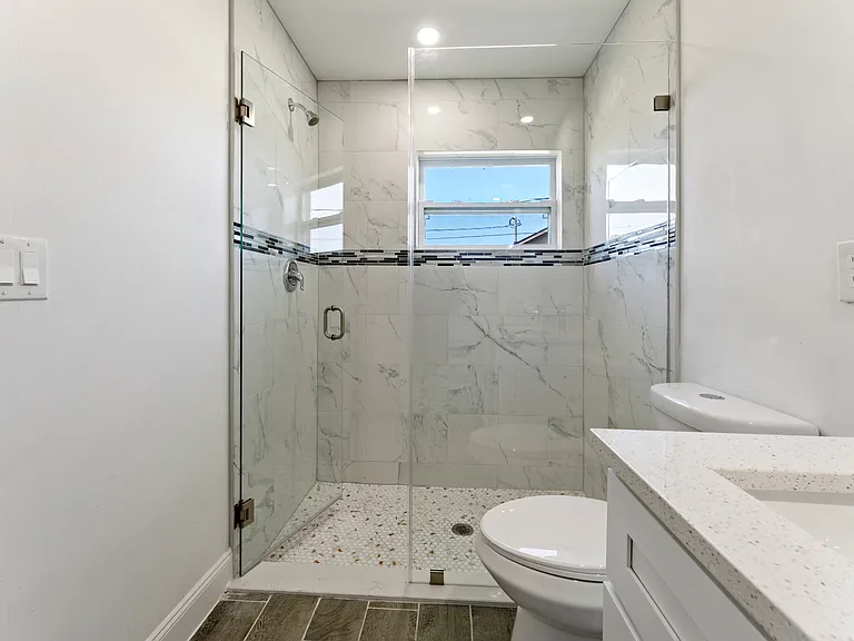 Master bathroom with walk-in shower