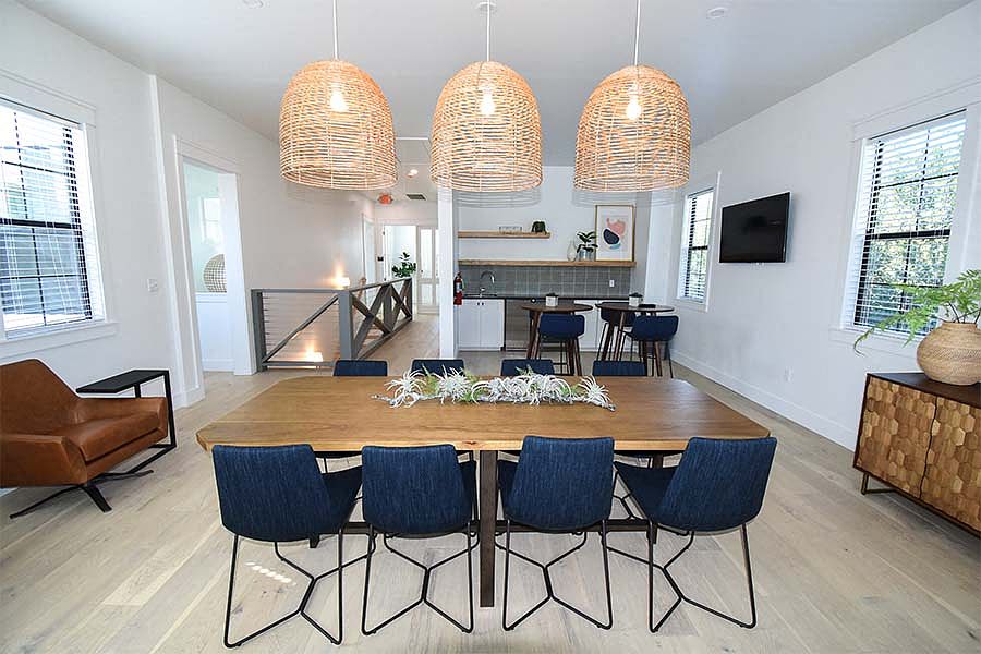 The updated clubhouse features an entertainment kitchen, lounge and business center