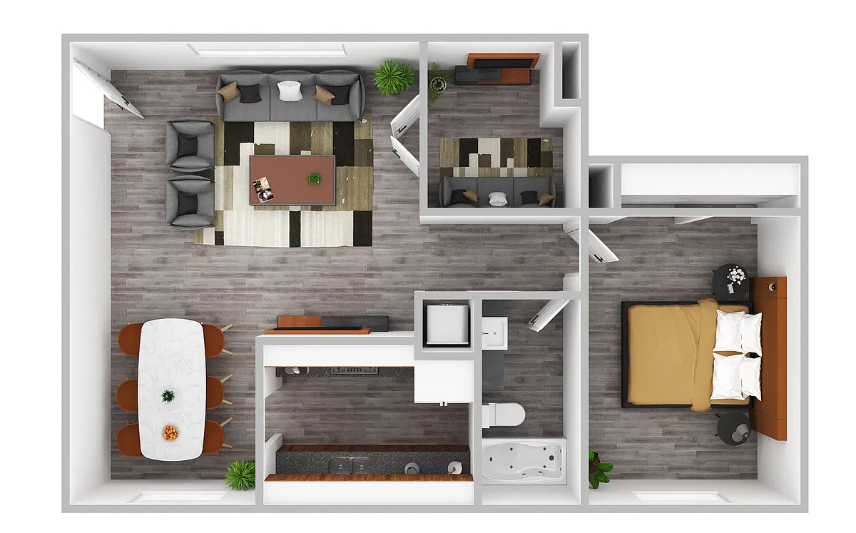 Floor plan One Bedroom One Bathroom