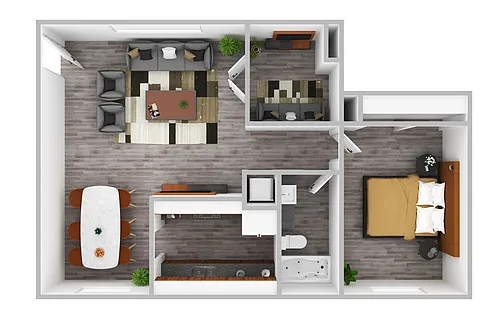 Floor plan One Bedroom One Bathroom