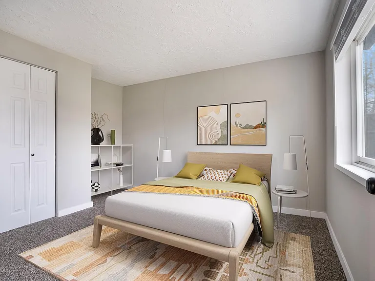 Bedroom 4. This image shows a virtually furnished space. Bedrooms come unfurnished.