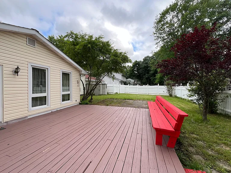deck in the backyard
