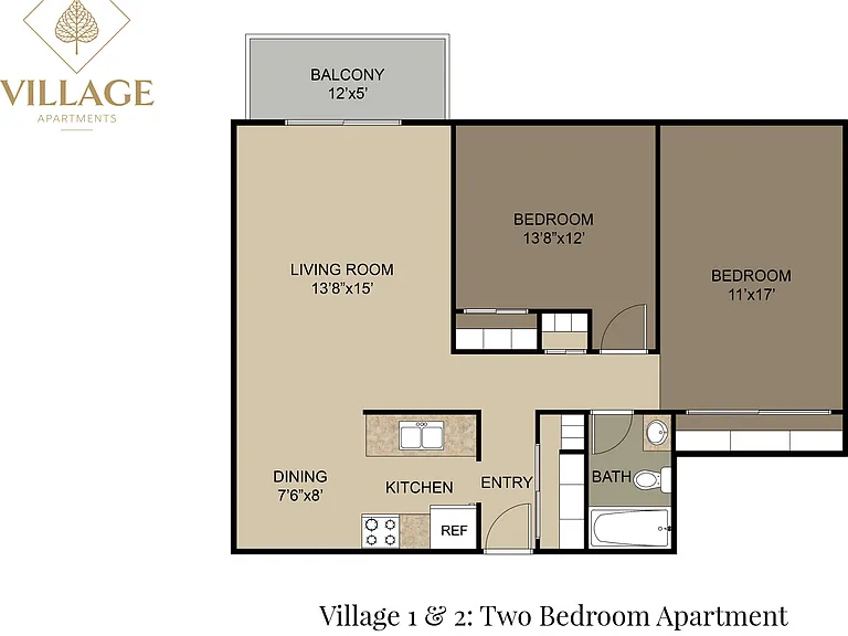 Village 1 & 2 Two Bed